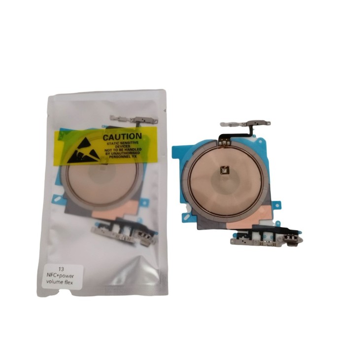 Flex Antena NFC y carga inalambrica iPhone 13 con Flex Botones volumen power