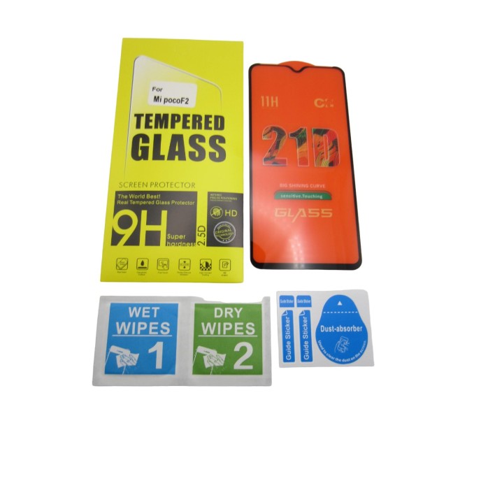 Cristal templado Xiaomi Poco F2 NEGRO protector pantalla 5D