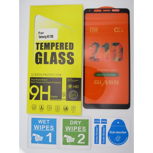 Cristal templado Samsung A9 2108 protector pantalla 5D