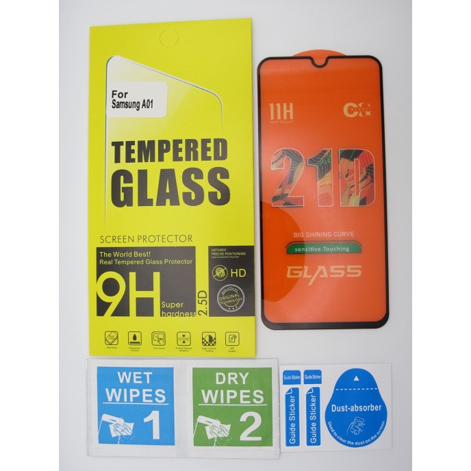 Cristal templado 3D 5D Samsung A01 protector pantalla 21D