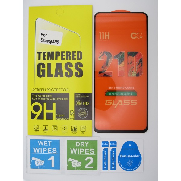 Cristal templado Samsung A21S protector pantalla 5D