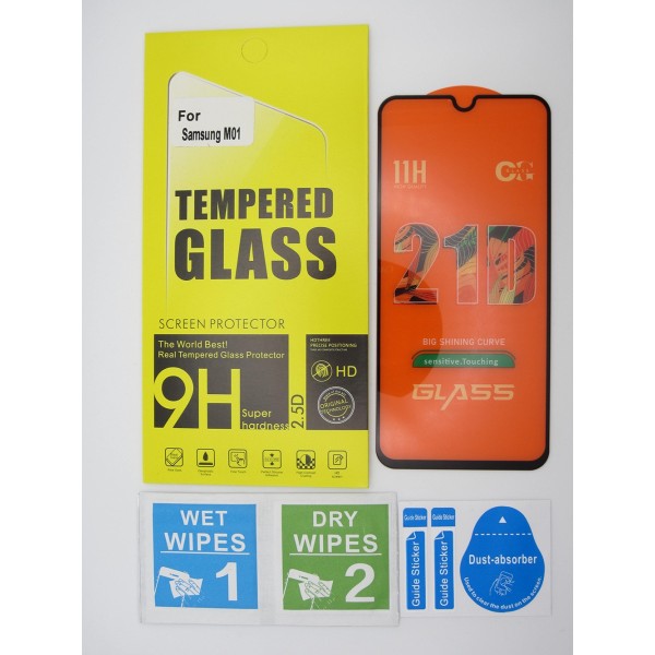 Cristal templado Samsung M01 protector pantalla 5D