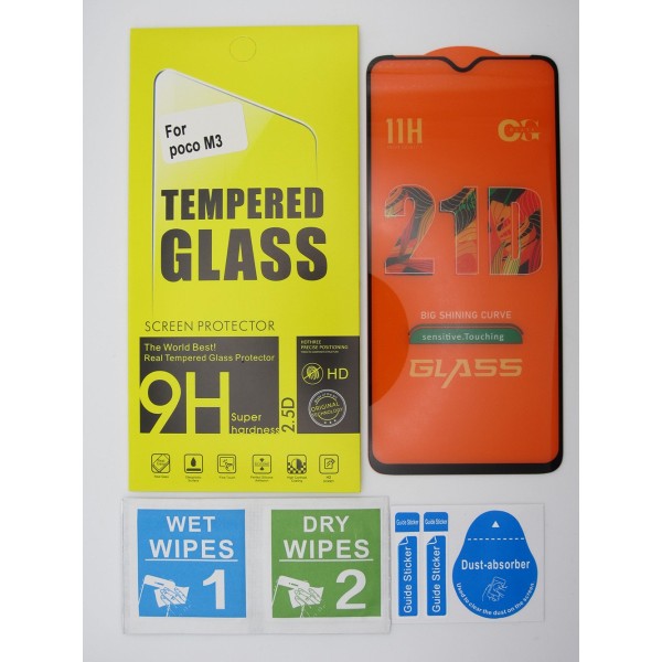 Cristal templado Xiaomi POCO M3 protector pantalla 5D