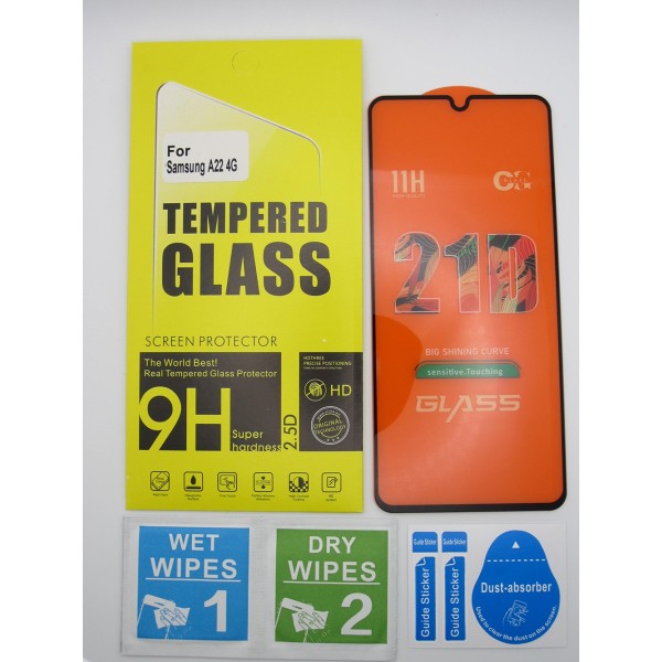 Cristal templado 3D 5D Samsung Galaxy A22 4G protector pantalla 21D