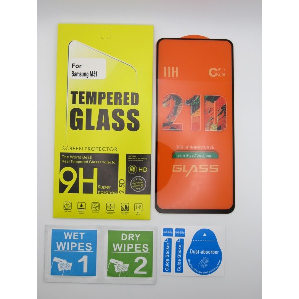 Cristal templado Samsung M51 protector pantalla 5D