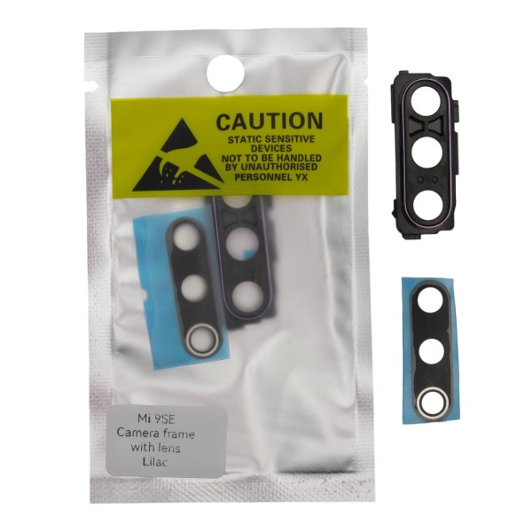 Marco cámara trasera con lente para Xiaomi Mi9SE LILA calidad PREMIUM