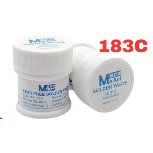 Estaño en pasta para soldar MaAnt 183 ºC 50g