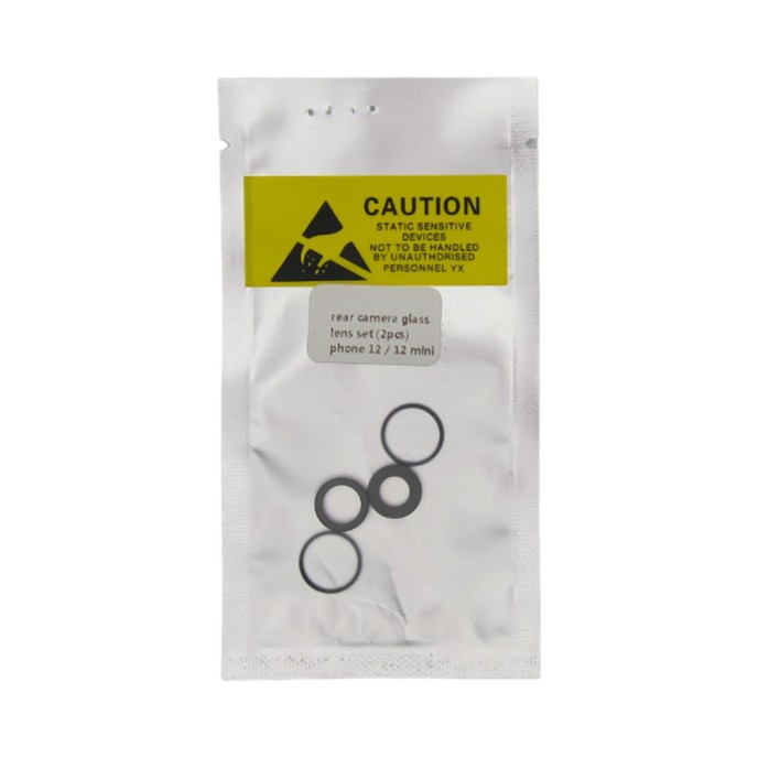 Lente de cámara iPhone 12 iPhone 12 Mini NEGRA (2 piezas)