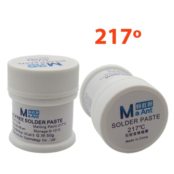 Estaño en pasta para soldar MaAnt 217 ºC 50g