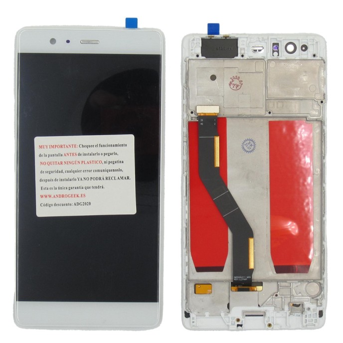 Pantalla Huawei P9 PLUS  BLANCA con MARCO (LCD/display + digitalizador/táctil) liquidacion