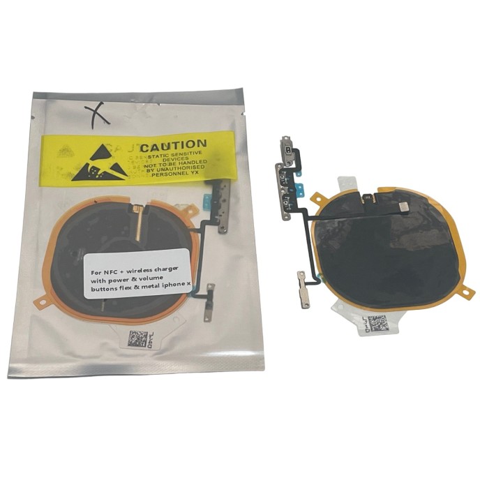 Flex Antena NFC y carga inalambrica iPhone X con Flex de Botones volumen power