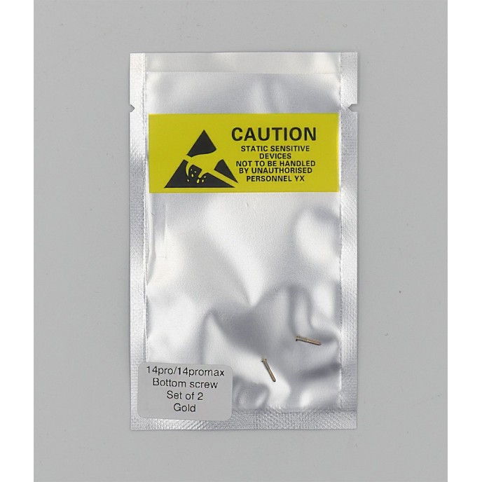 Set de 2 Tornillos apertura para iPhone 14 PRO / 14 PRO MAX DORADO PREMIUM
