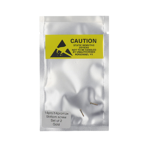Set de 2 Tornillos apertura para iPhone 14 PRO / 14 PRO MAX DORADO PREMIUM