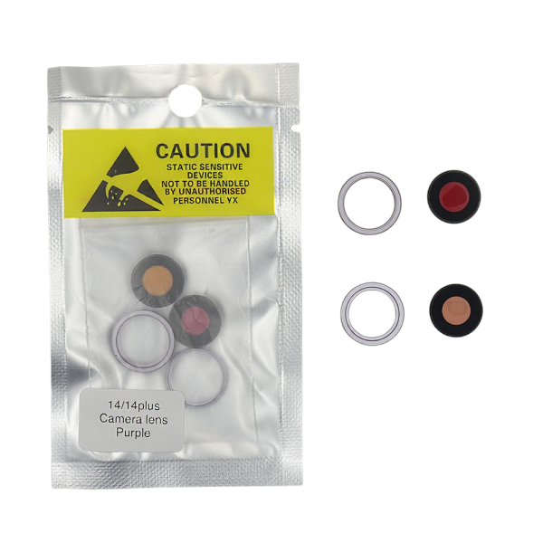 Lente de cámara iPhone 14 iPhone 14 PLUS (2 piezas) PURPURA