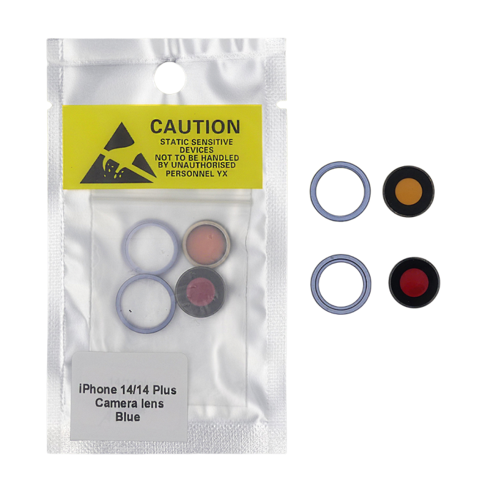 Lente de cámara iPhone 14 iPhone 14 PLUS (2 piezas) AZUL