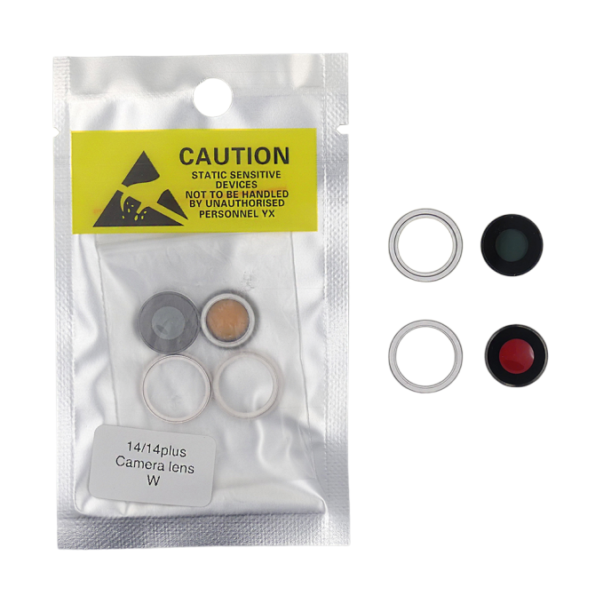 Lente de cámara iPhone 14 iPhone 14 PLUS (2 piezas) BLANCO