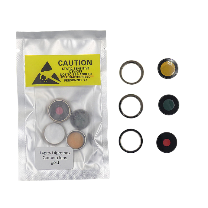 Lente de cámara iPhone 14 PRO iPhone 14 PRO MAX (3 piezas) DORADO