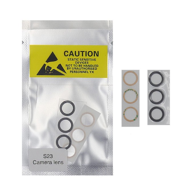 Lente de cámara Samsung S23 / S23 PLUS cubierta de cámara sin embellecedor (solo cristal)
