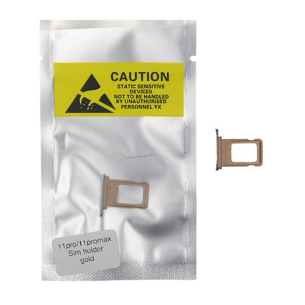 Bandeja SIM para iPhone 11 PRO / 11 PRO MAX DUAL DORADA Soporte adaptador SIM PREMIUM