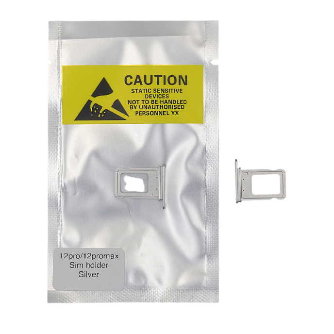 Bandeja SIM para iPhone 12 PRO / 12 PRO MAX DUAL PLATA Soporte adaptador PREMIUM