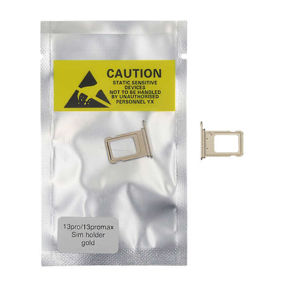 Bandeja SIM para iPhone 13 PRO / 13 PRO MAX DUAL DORADA Soporte adaptador SIM PREMIUM