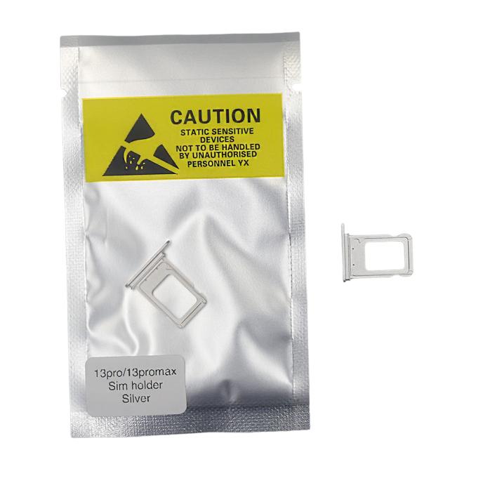 Bandeja SIM para iPhone 13 PRO / 13 PRO MAX DUAL sim PLATA Soporte adaptador SIM
