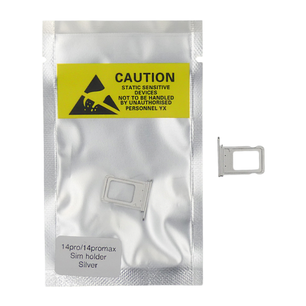 Bandeja SIM para iPhone 14 PRO / 14 PRO MAX DUAL PLATA Soporte adaptador SIM PREMIUM
