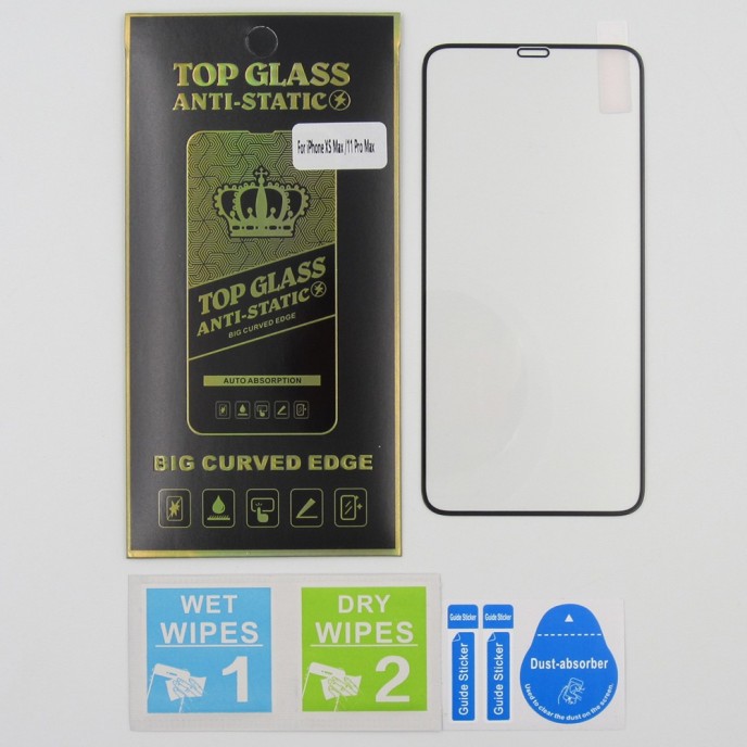 Protector Cristal templado para iPhone XS MAX iPhone 11 PRO MAX 5D Antiestatico