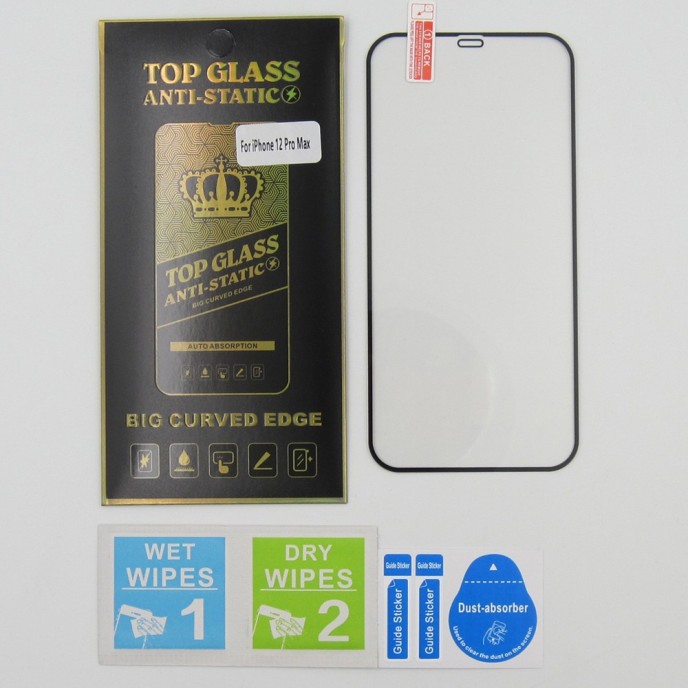Protector Cristal templado para iPhone 12 Pro Max 5D Antiestatico