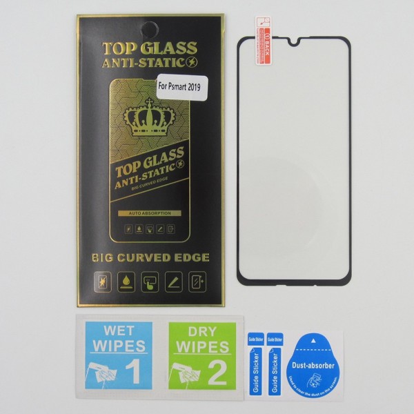 Protector Cristal templado para Huawei Psmart 2019 5D Antiestatico