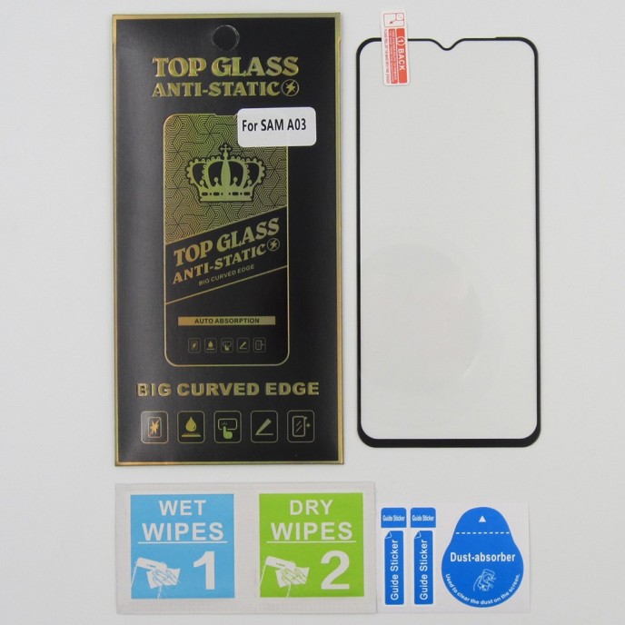 Protector Cristal templado para Samsung A03 5D Antiestatico