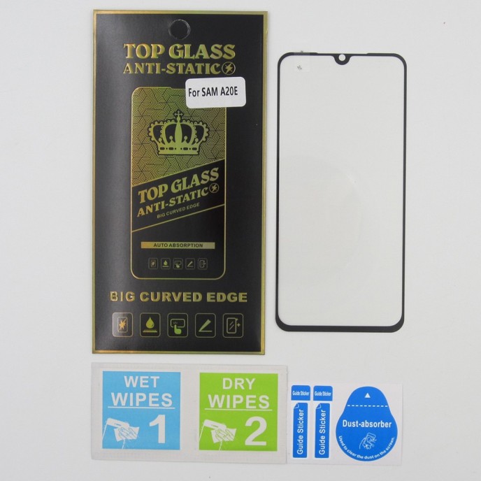 Protector Cristal templado para Samsung A20E Antiestatico 5D