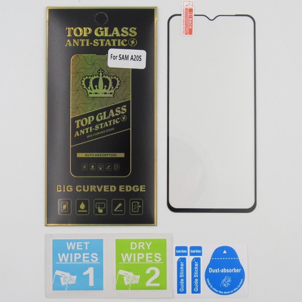 Protector Cristal templado para Samsung A20S 5D Antiestatico