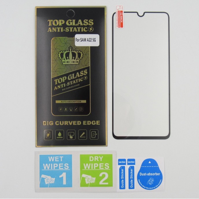 Protector Cristal templado para Samsung A22 5G Antiestatico 5D