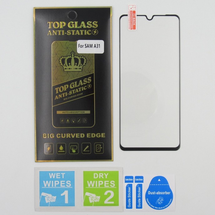 Protector Cristal templado para Samsung A31 Antiestatico 5D