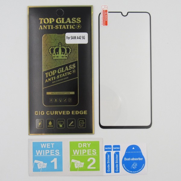 Protector Cristal templado para Samsung A42 5G Antiestatico 5D