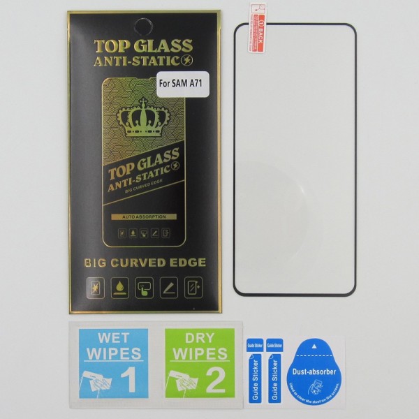 Protector Cristal templado para Samsung A71 Antiestatico 5D