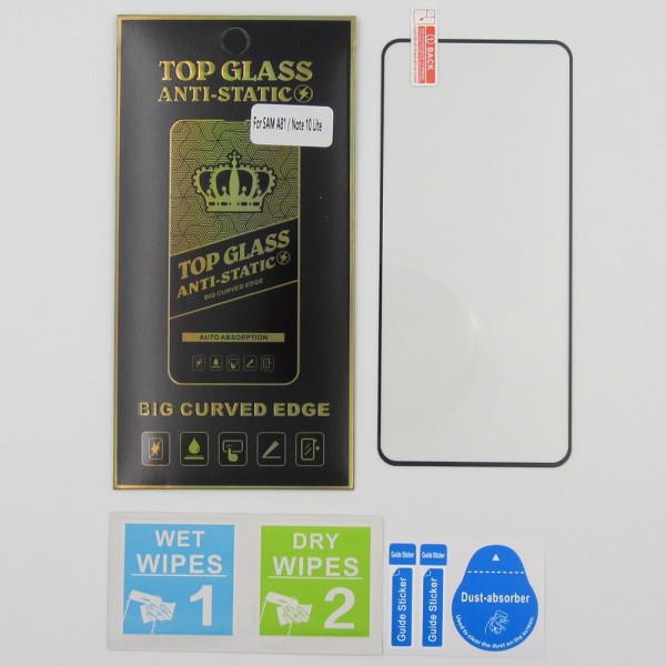 Protector Cristal templado para Samsung A81 / Note 10 Lite 5D Antiestatico
