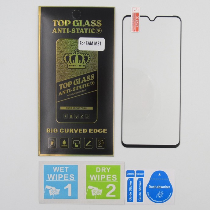 Protector Cristal templado para Samsung M21 Antiestatico 5D