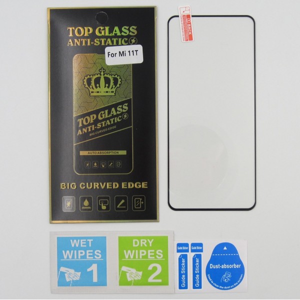 Protector Cristal templado para Xiaomi Mi 11T 5D Antiestatico