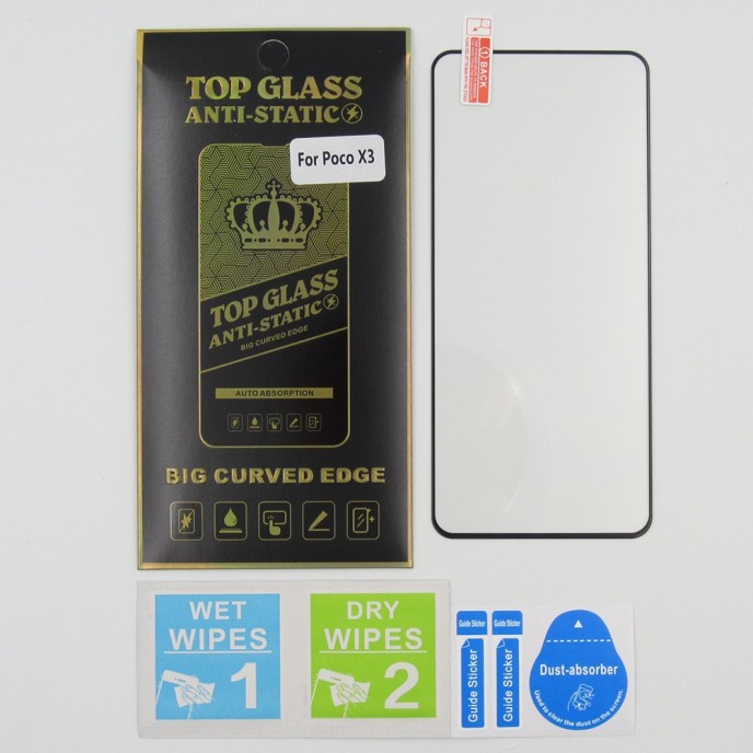 Protector Cristal templado para Xiaomi Poco X3 Antiestatico 5D