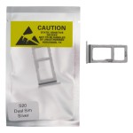 Bandeja SIM para Samsung S20 G980 / S20 Plus G985 G986 / S20 Ultra G988 DUAL PLATA Soporte adaptador SIM PREMIUM
