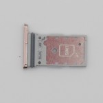 Bandeja SIM para Samsung S22 5G S901 / S22 Plus 5G S906 DUAL ORO ROSA Soporte Adaptador SIM PREMIUM
