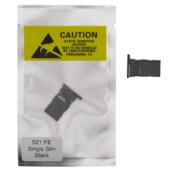 Bandeja SIM para Samsung S21 FE 5G G990 SINGLE NEGRA Soporte adaptador SIM PREMIUM
