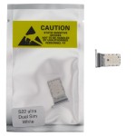 Bandeja SIM para Samsung S22 Ultra S908 DUAL BLANCA Soporte adaptador SIM PREMIUM