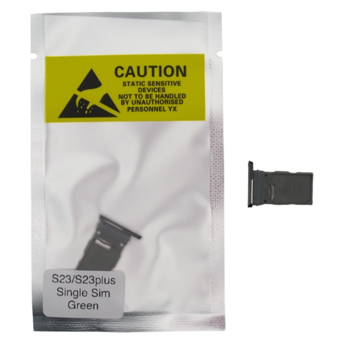 Bandeja SIM para Samsung S23 / S23 Plus SM-S916 SINGLE Verde (Botanic Green) Soporte adaptador SIM PREMIUM