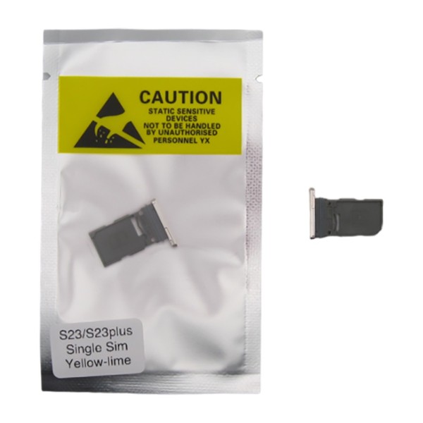 Bandeja SIM para Samsung S23 / S23 Plus SM-S916 SINGLE Amarillo Lima Soporte adaptador SIM PEMIUM
