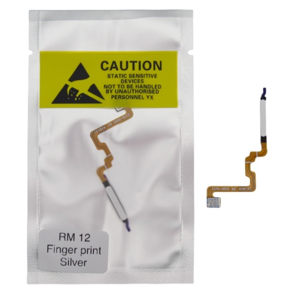 Flex Botón Home Xiaomi Redmi 12 PLATA con lector de huella (23053RN02A)