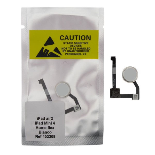 Flex Botón Home iPad Air 2 / iPad mini 4, BLANCO (A1566, A1567, A1538, A1550) PREMIUM