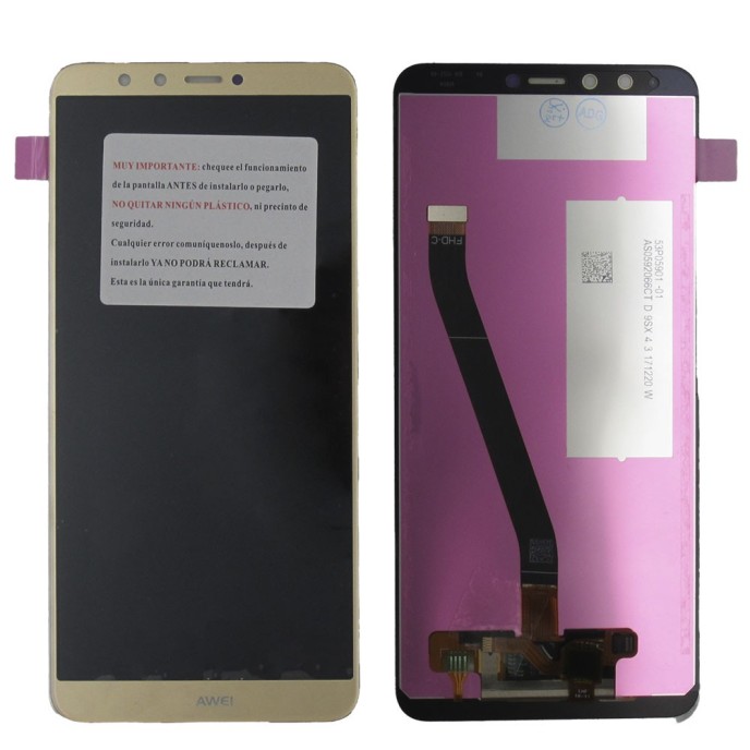 Pantalla Huawei Y9 2018 / Enjoy 8 plus DORADA liquidacion